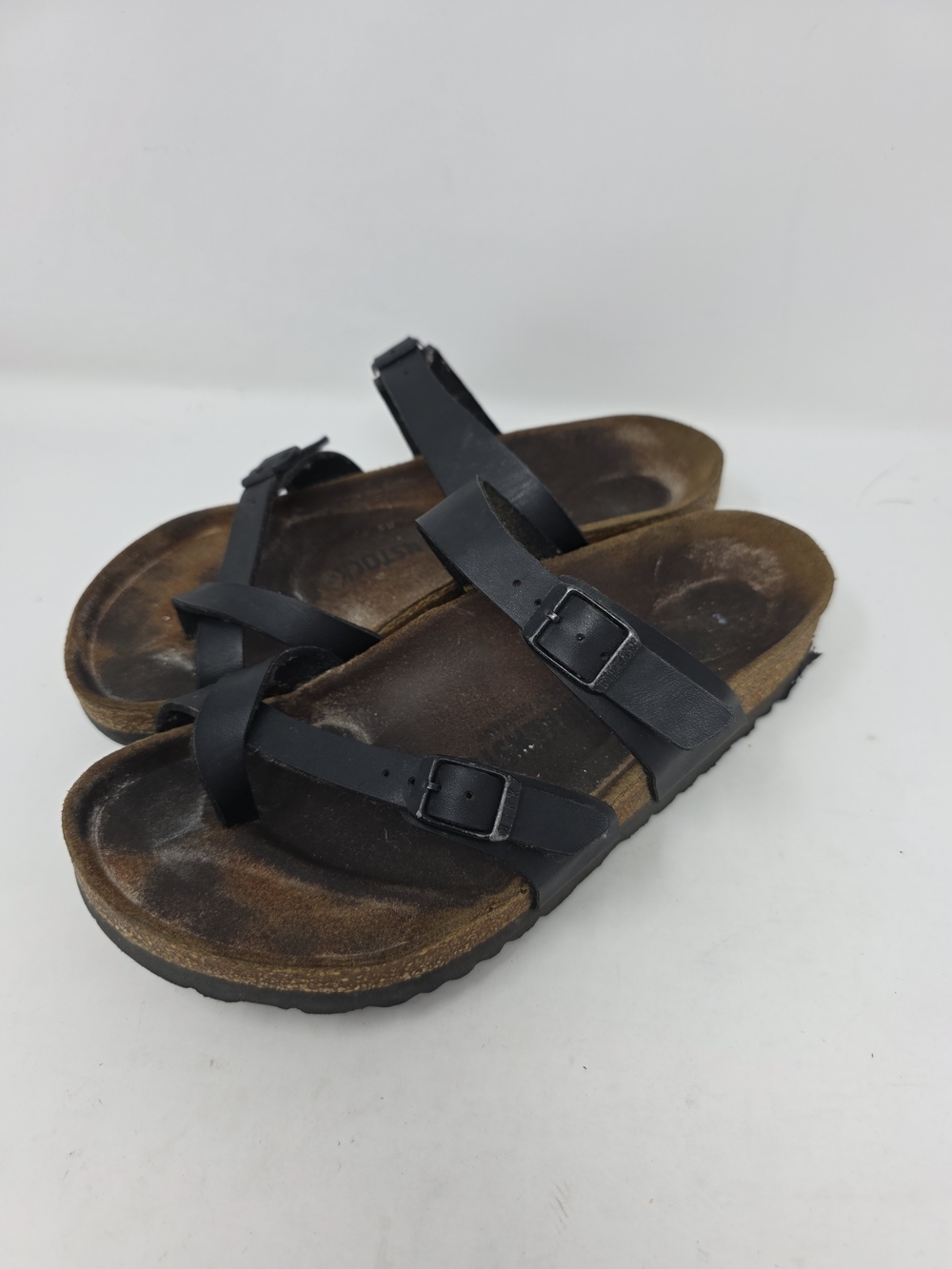 Birkenstock Mayari Black Birko-Flor Strappy Toe Loop Sandals EU 37 US 6.5-7